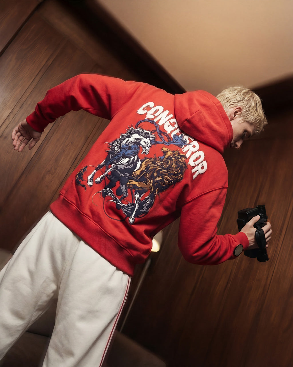 Conqueror Red Hoodie